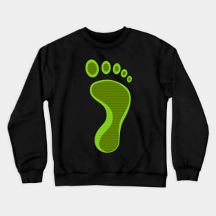 Retro Scanlines Footprint Logo Crewneck Sweatshirt